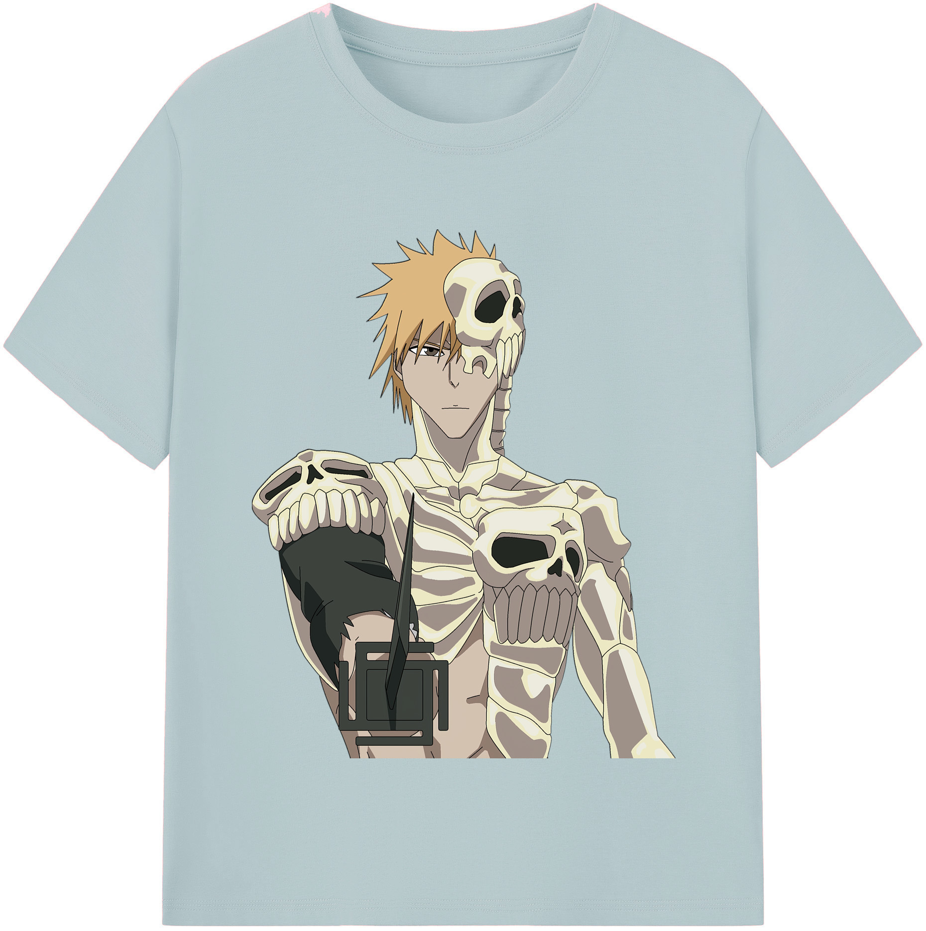 （画像用） ブリーチ 黒崎一護（くろさき いちご）BLEACH Kurosaki Ichigo 綿100％半袖Tシャツ（フロントプリント）